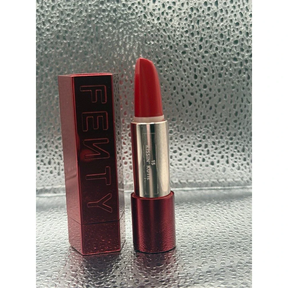 FENTY BEAUTY KISSIN KUTIE 15 LIPSTICK SEMI MATTE REFILLABLE CASE